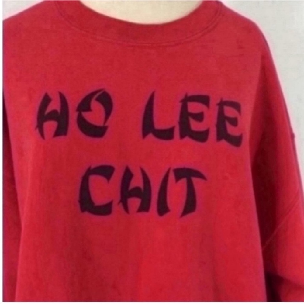 Fun Red Graphic Sweatshirt - Picture 2 of 3